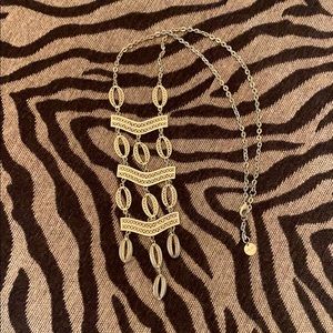 Stella and Dot gold statement necklace